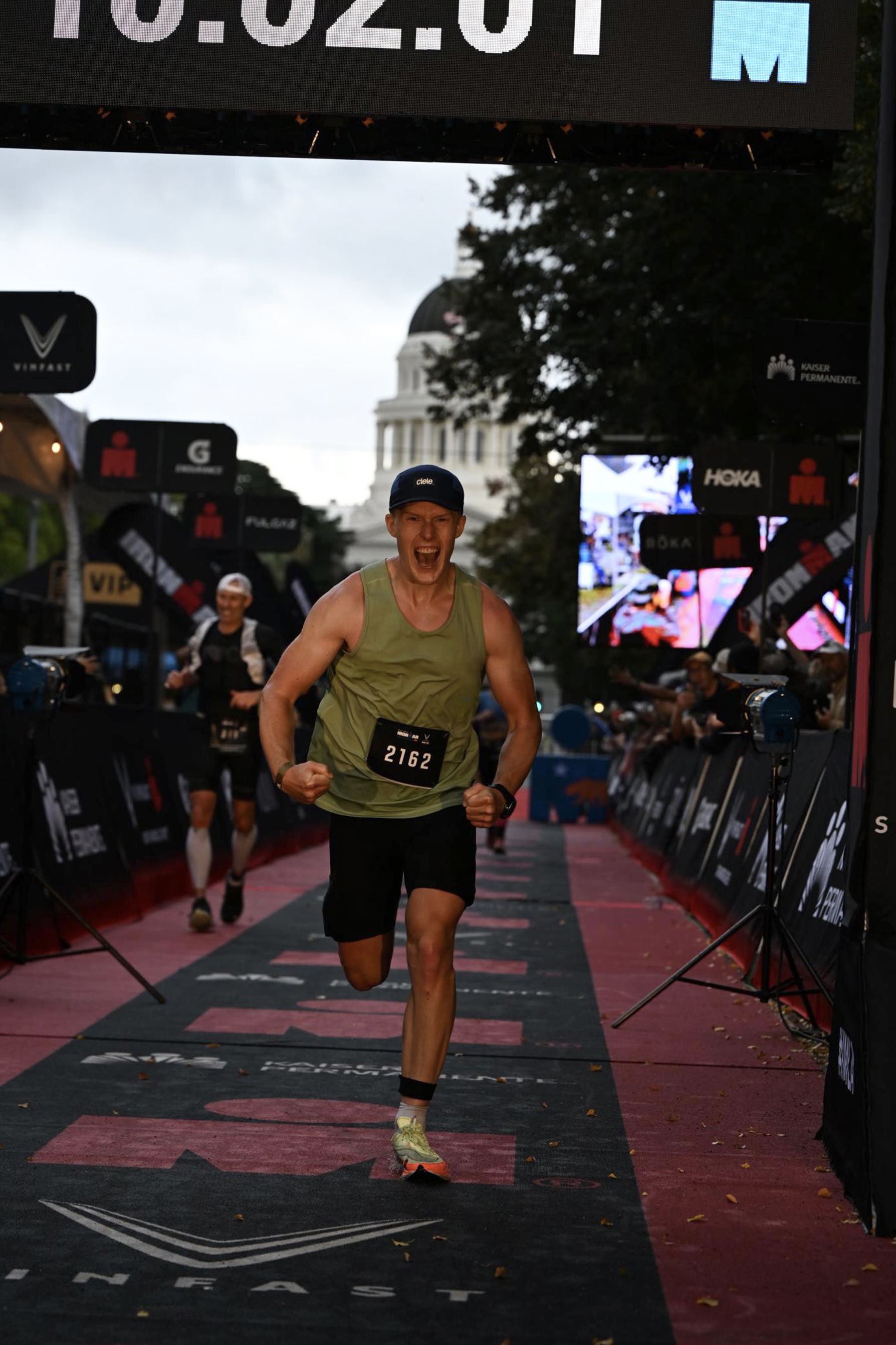 Picture crossing finish line.